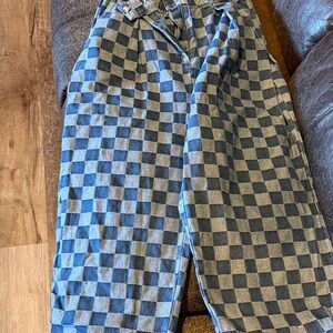 Checkered Ankle & Cropped Jeans